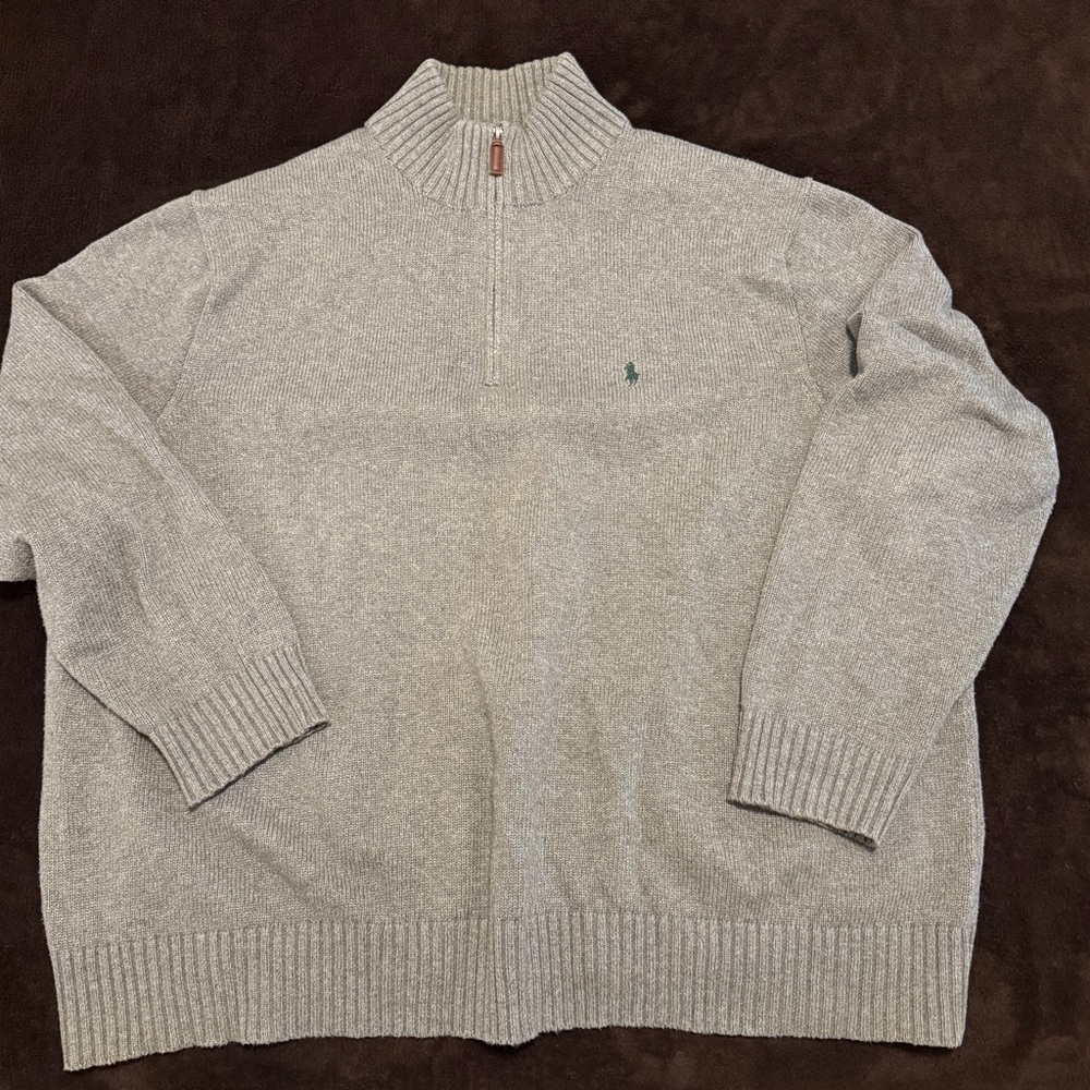 Polo Ralph Lauren Gray Zip-Up Sweater